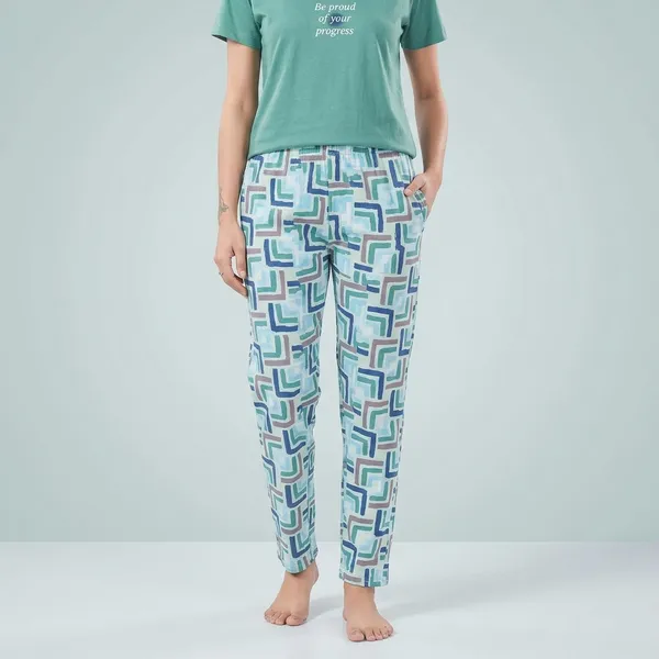 Green_Cotton_Night_Suit_Set_For_Women