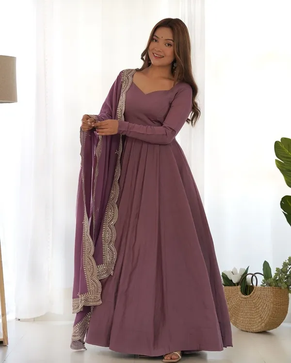 Purple_100%_Chinon_Silk_Embroidered_Gown_with_Dupatta_For_Women
