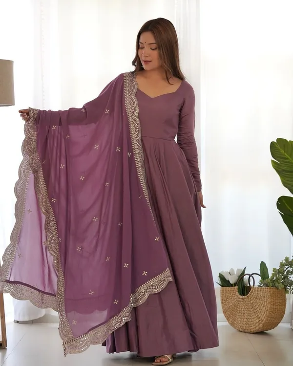 Purple_100%_Chinon_Silk_Embroidered_Gown_with_Dupatta_For_Women