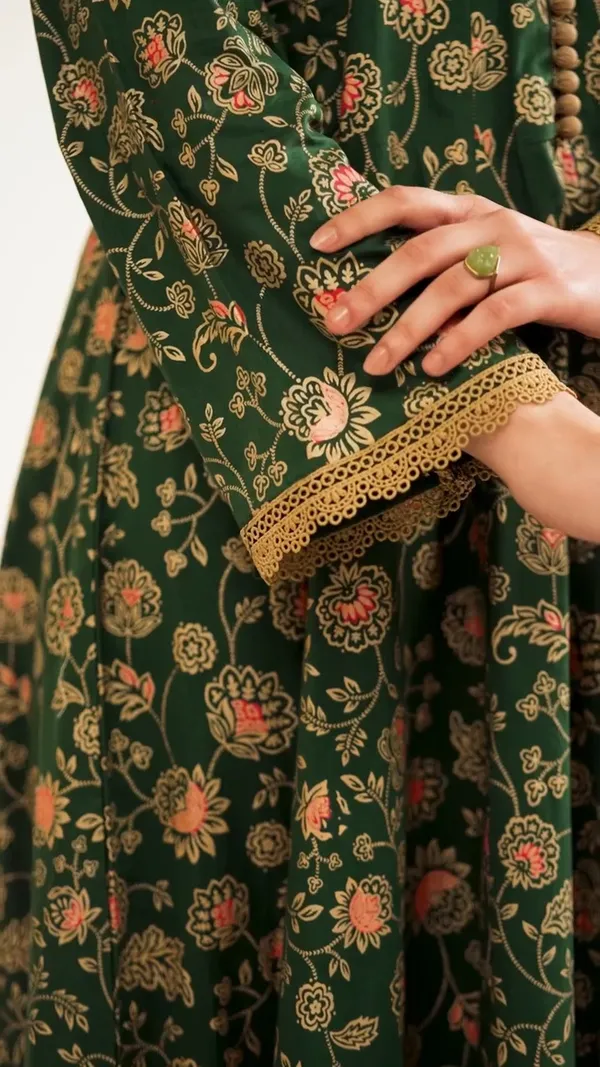 Hoor_Dark_green_kurti_set