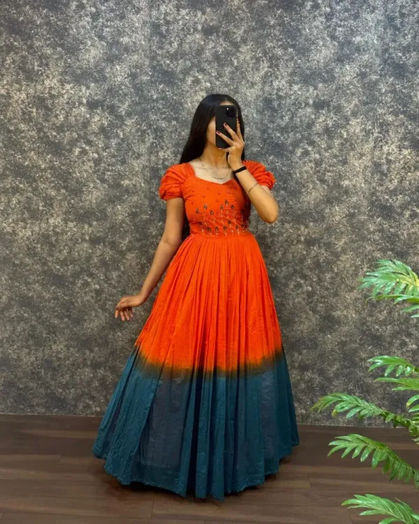 Red_100%_Cotton_Gown_For_Women