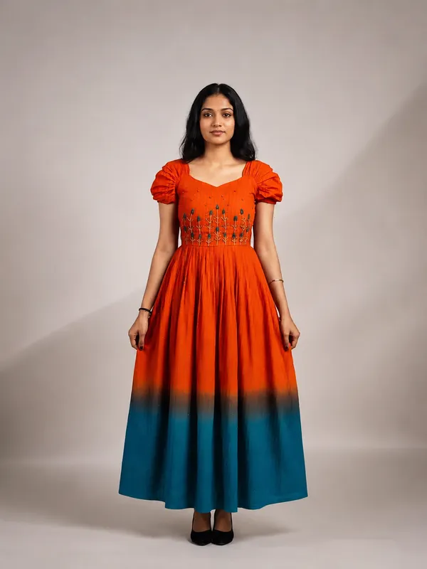 Red_100%_Cotton_Gown_For_Women
