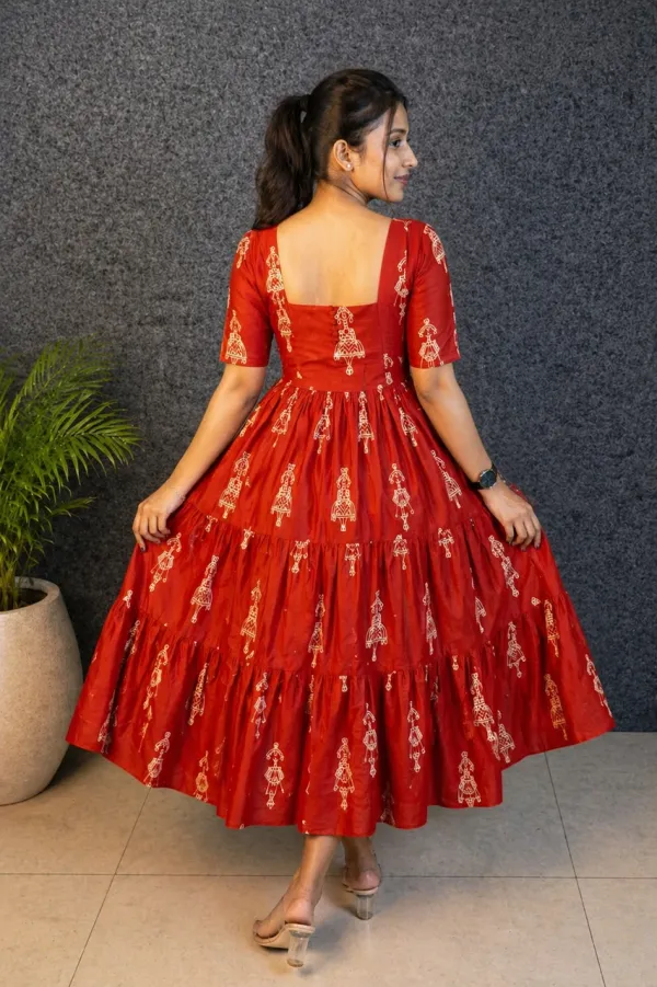 Kavya_Cotton_Printed_Dress_Rust_Red
