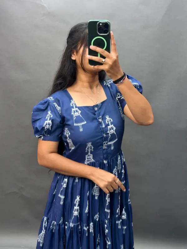 Kavya_Cotton_Printed_Dress_Navy_Blue