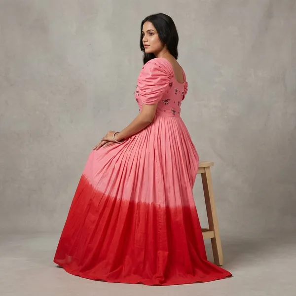 Pink_100%_Cotton_Gown_For_Women