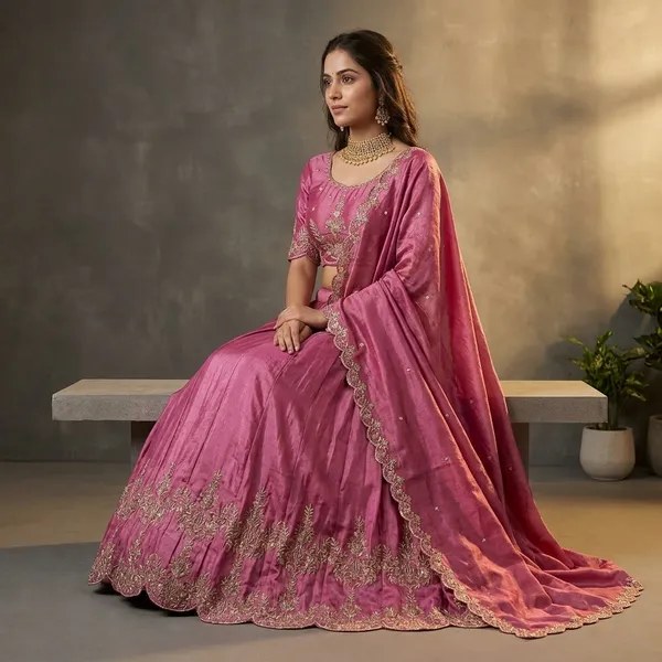 Pink_100%_Fendi_Silk_Embroidered_Lehenga_Set_For_Women