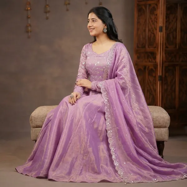 Pink_100%_Fendi_Silk_Gown_with_Dupatta_For_Women