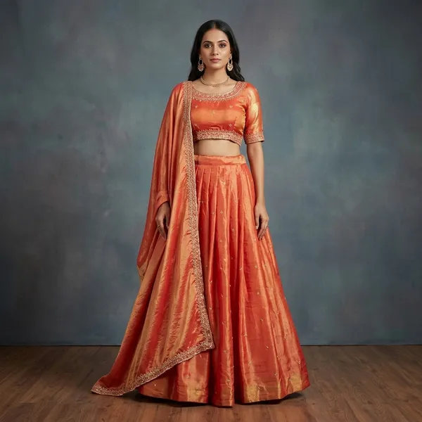 Orange_100%_Fox_NS_Satin_Embroidered_Lehenga_Set_For_Women
