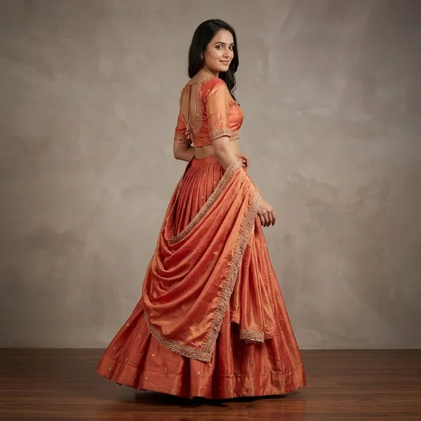 Orange_100%_Fox_NS_Satin_Embroidered_Lehenga_Set_For_Women