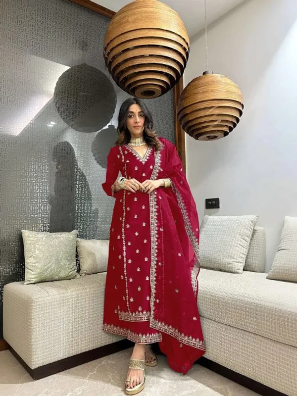 Festive_Red_Ethnic_Kurta_Pant_Dupatta_Set_for_Women