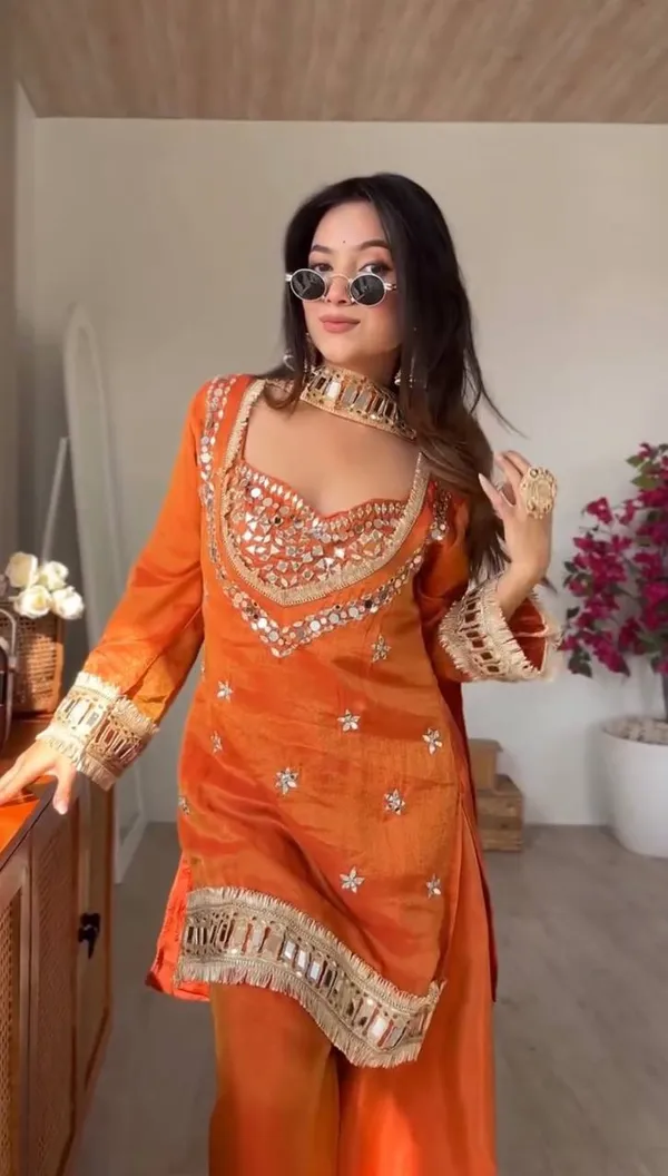 Mirror_Worked_Exclusive_4_Pcs_Kurta_Suit_Set