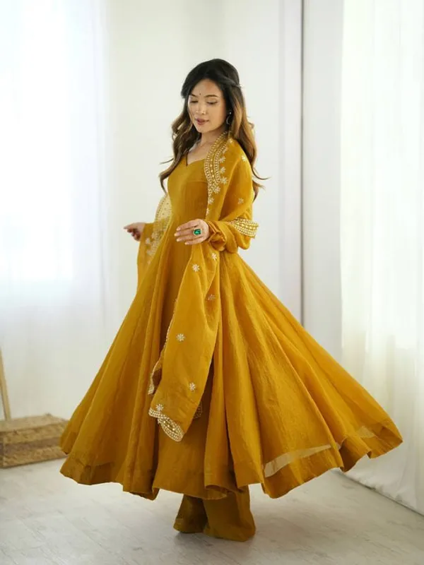 Mustard_Yellow_Anarkali_Kurta_Set_with_Embroidered_Dupatta