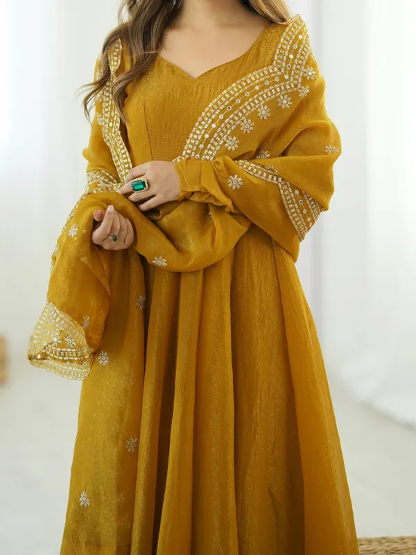 Mustard_Yellow_Anarkali_Kurta_Set_with_Embroidered_Dupatta
