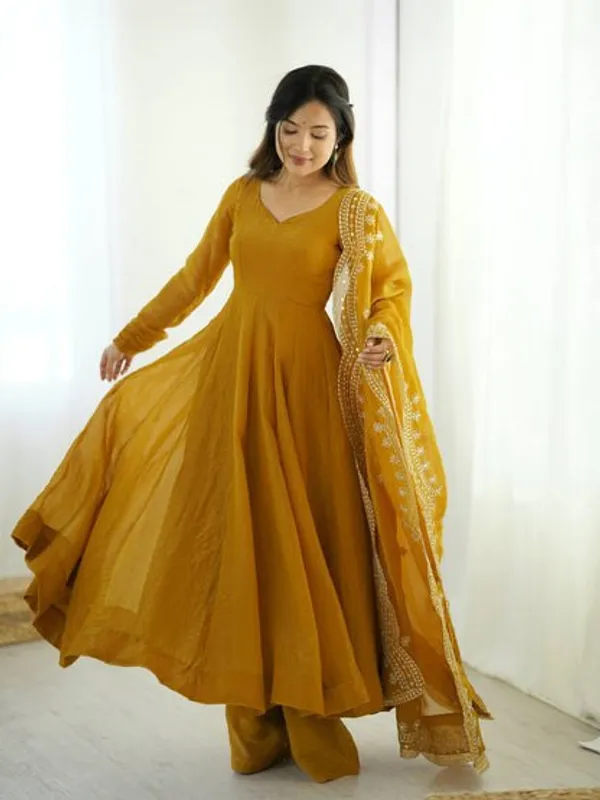Mustard_Yellow_Anarkali_Kurta_Set_with_Embroidered_Dupatta