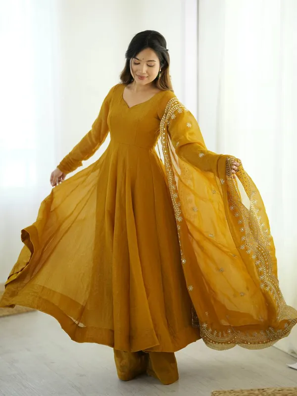 Mustard_Yellow_Anarkali_Kurta_Set_with_Embroidered_Dupatta