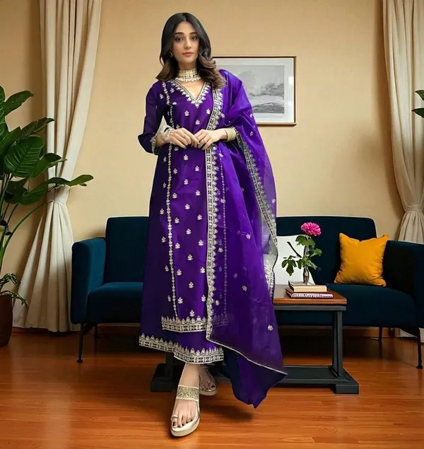 Royal_Purple_Embroidered_Kurta_Pant_Set_with_Dupatta