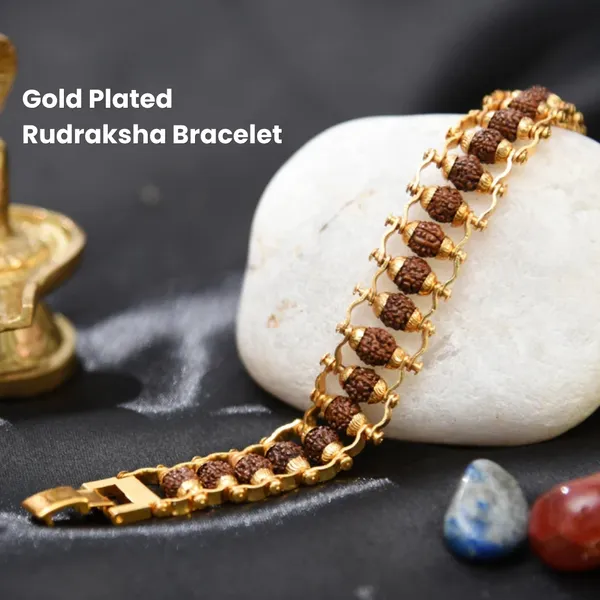 Brown_Gold_Rudraksha_Gold_Plated_Beaded_Bracelet_For_Unisex