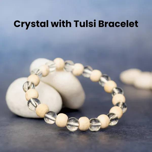 Clear_And_Cream_Crystal_Quartz_Tulsi_Beaded_Spiritual_Bracelet