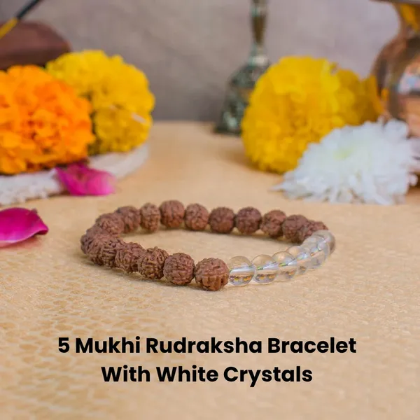 Brown_And_White_Rudraksha_5_Mukhi_Crystal_Beaded_Spiritual_Bracelet
