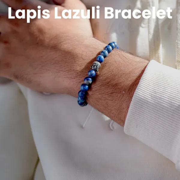 Deep_Blue_Lapis_Lazuli_Stone_Beaded_Bracelet_Silver_Accent