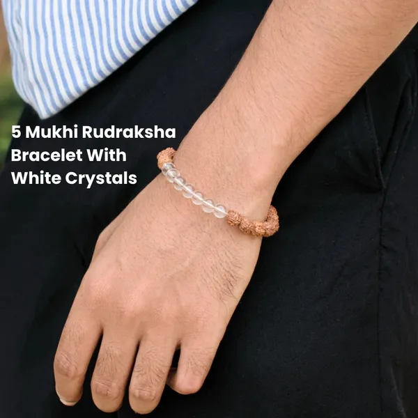 Brown_And_White_Rudraksha_5_Mukhi_Crystal_Beaded_Spiritual_Bracelet