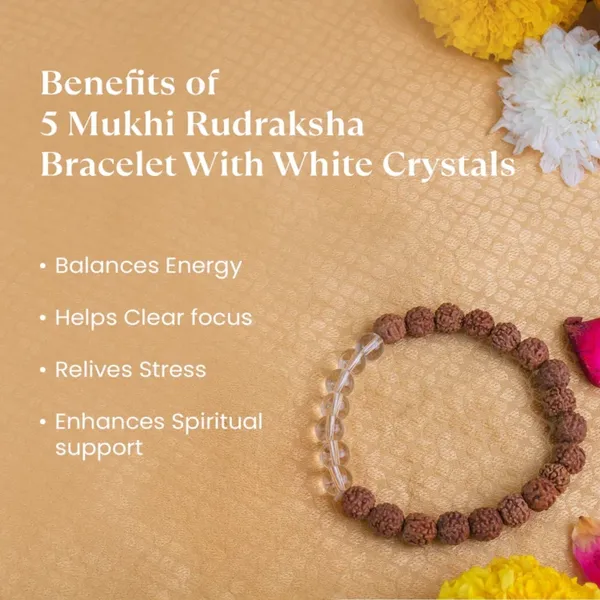 Brown_And_White_Rudraksha_5_Mukhi_Crystal_Beaded_Spiritual_Bracelet