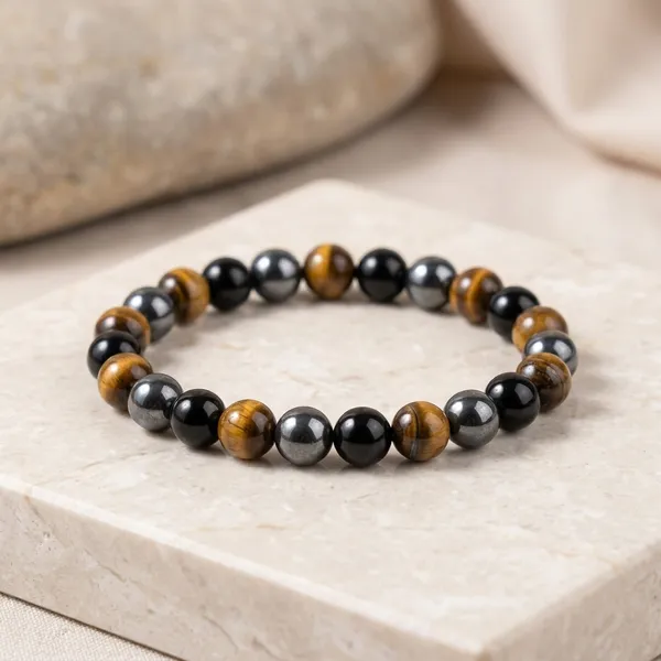 Multicolor_Tiger_Eye_Hematite_Black_Onyx_Beaded_Bracelet