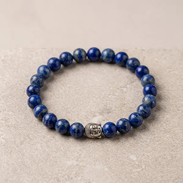 Deep_Blue_Lapis_Lazuli_Stone_Beaded_Bracelet_Silver_Accent