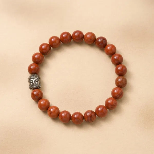 Reddish_Brown_Red_Jasper_Stone_Buddha_Charm_Beaded_Bracelet