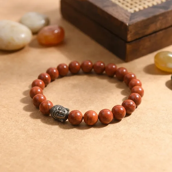 Reddish_Brown_Red_Jasper_Stone_Buddha_Charm_Beaded_Bracelet