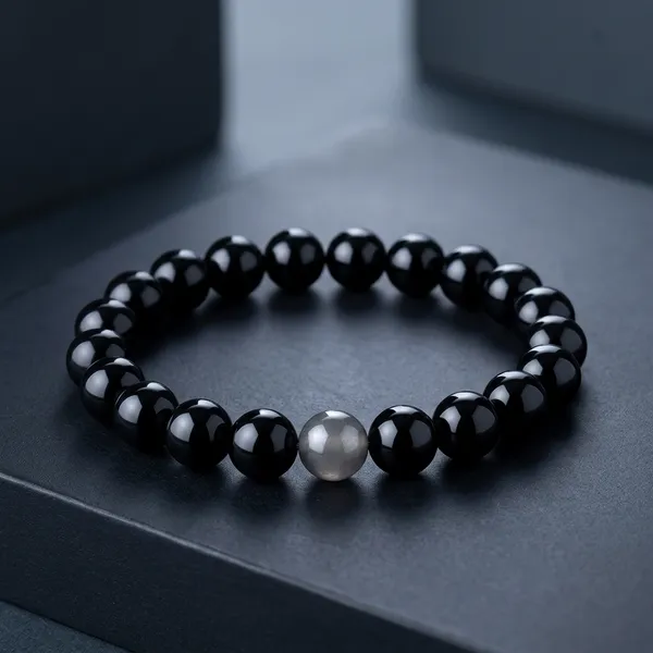 Black_Natural_Onyx_Stone_Beaded_Bracelet_For_Unisex