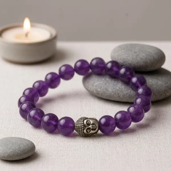 Purple_Amethyst_Gemstone_Silver_Buddha_Charm_Beaded_Bracelet