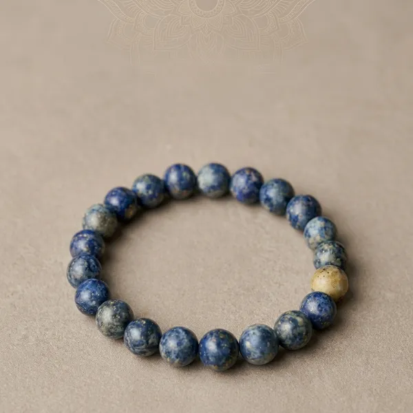 Royal_Blue_Lapis_Lazuli_Golden_Accent_Beaded_Bracelet_For_Unisex
