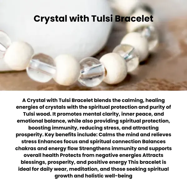 Clear_And_Cream_Crystal_Quartz_Tulsi_Beaded_Spiritual_Bracelet
