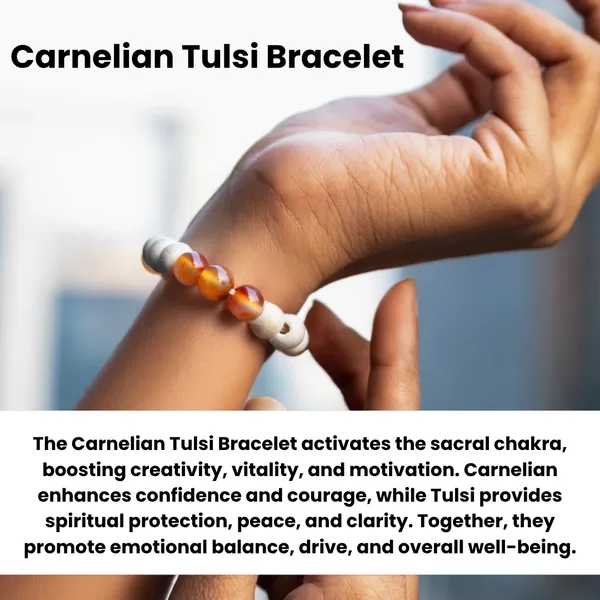 Amber_Carnelian_Tulsi_Wood_Beaded_Stretch_Bracelet_For_Women
