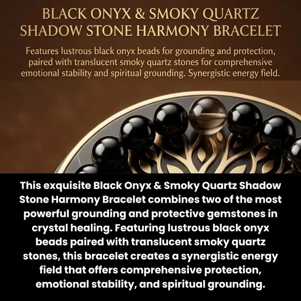 Black_Onyx_Smoky_Quartz_Tree_Of_Life_Charm_Bracelet_For_Unisex