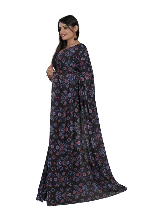 Black_Georgette_Saree_With_Banglori_Blouse_Piece