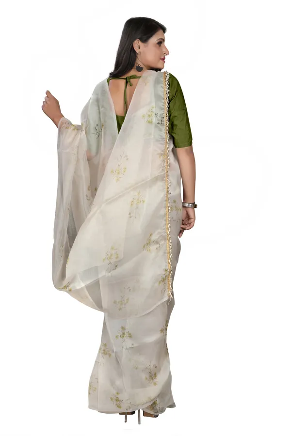 Yellow_Organza_Silk_Saree_With_Banglori_Blouse_Piece