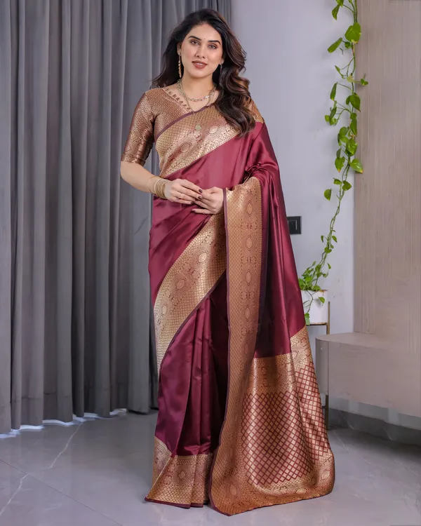 Maroon_Banarasi_Saree