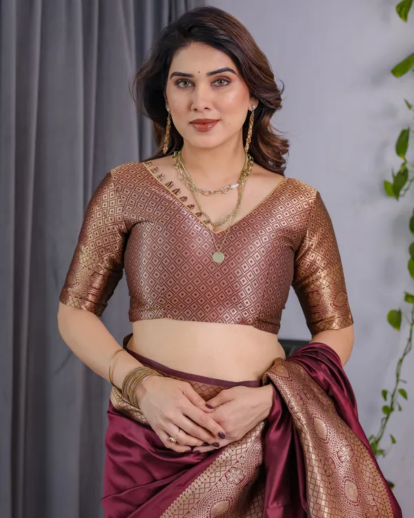 Maroon_Banarasi_Saree