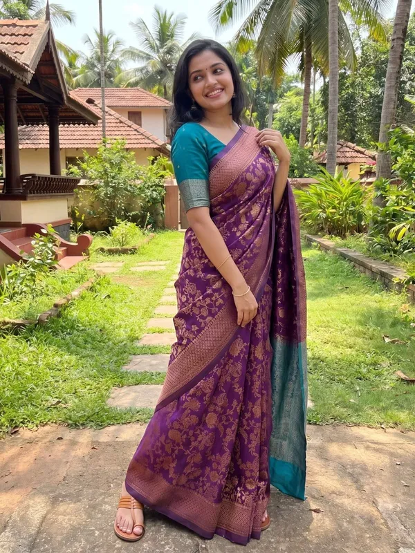 Purple_Art_Silk_Banarasi_Saree_with_Contrasting_Sea_Green_Jacquard_Pallu