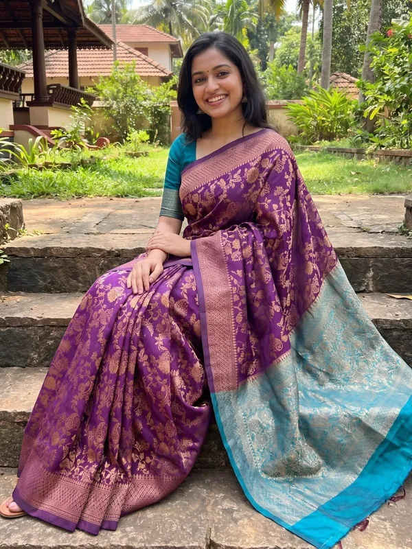 Purple_Art_Silk_Banarasi_Saree_with_Contrasting_Sea_Green_Jacquard_Pallu