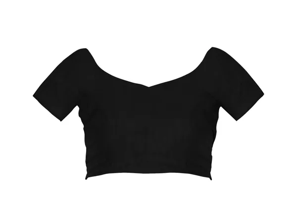 Black_Georgette_Saree_With_Banglori_Blouse_Piece