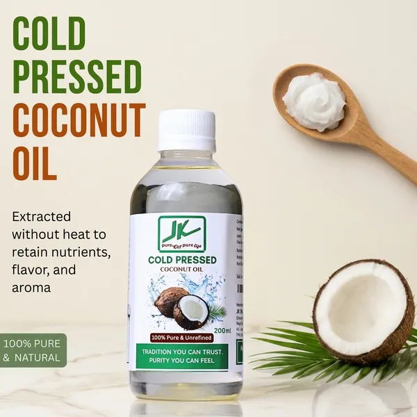 Cold_Pressed_Coconut_Oil_200Ml_For_Cooking_(Pack_Of_2)