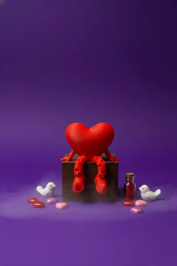 Sitting_Heart_3D_Printed_Decor_|_Cute_Desk_Showpiece_|_Pack_Of_3