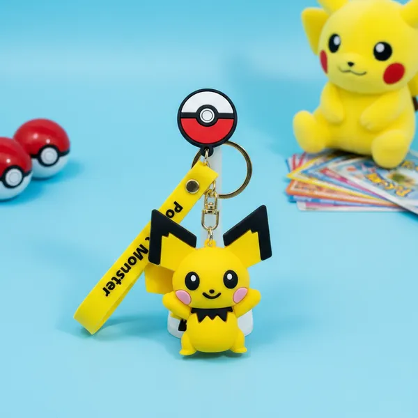 Pikachu_Pokémon_Pokémon_Rubber_Keychain_|_Cute_Bag_&_Key_Accessory_|_Pack_Of_2