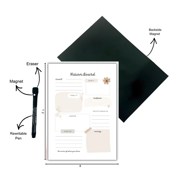 Magnetic_Beige_And_White_Vision_Board_With_Magnet_And_Pen_|_A4_Size_A4_Size_Planner