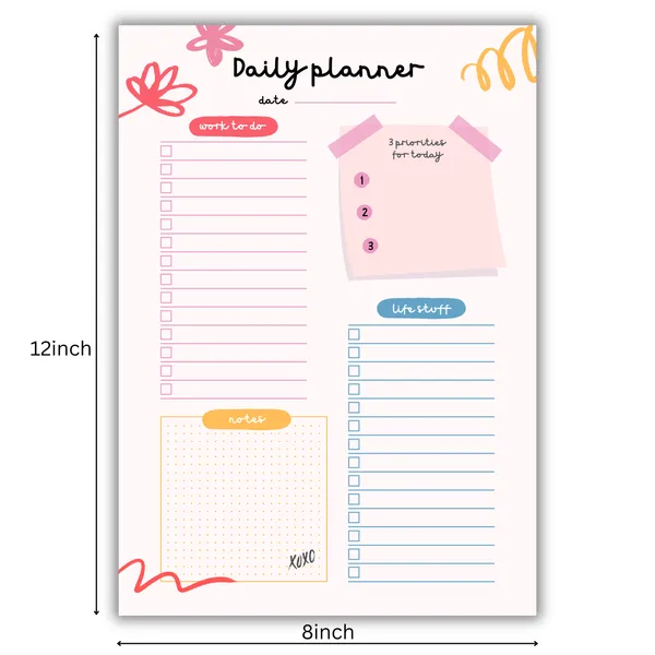 Pink_Daily_Planner_With_Magnetic_Pen_And_Backside_Magnet_|_A4_Size_A4_Size_Planner