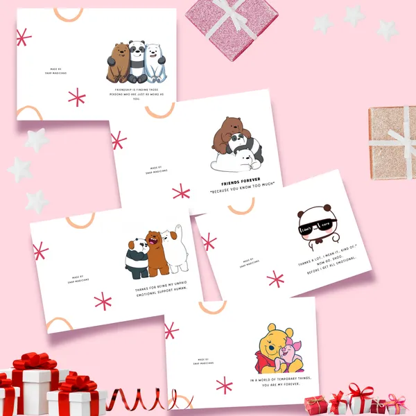 Friendship_Mini_Greeting_Cards_|_Set_Of_5_Pcs