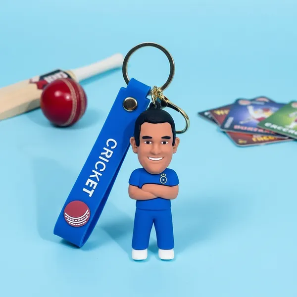 Ms_Dhoni_Cricket_Rubber_Keychain_|_Cute_Bag_&_Key_Accessory_|_Pack_Of_2